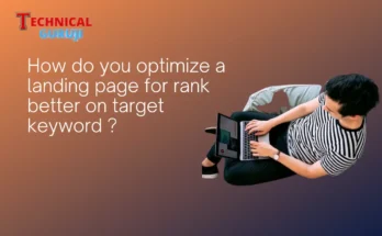 How do you optimize a landing page for rank better on target keyword